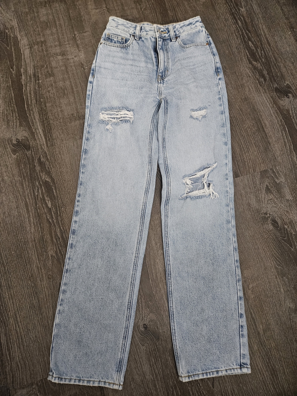 PacSun Washed High Waisted Straight Leg Distressed  90's Boyfriend Approx Size 0